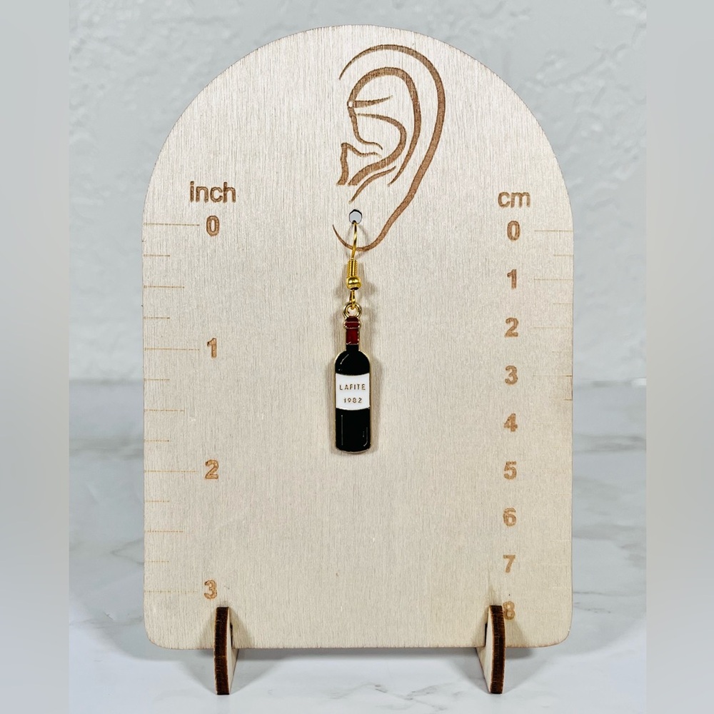 4/$20 Wine Bottle & Glass Mis-match Earrings - Picture 5 of 9